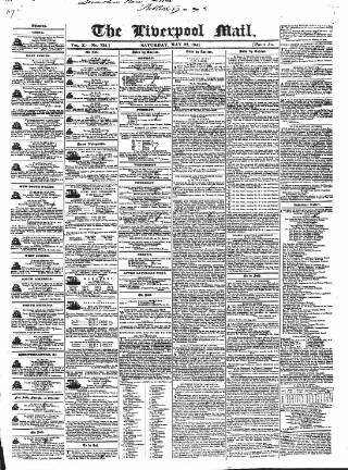 cover page of Liverpool Mail published on May 22, 1841