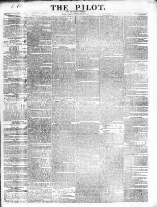 cover page of The Pilot published on August 2, 1839