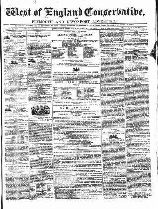 cover page of West of England Conservative published on May 22, 1850