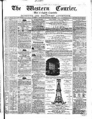 cover page of Western Courier, West of England Conservative, Plymouth and Devonport Advertiser published on November 2, 1853
