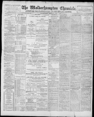 cover page of Wolverhampton Chronicle and Staffordshire Advertiser published on April 1, 1896