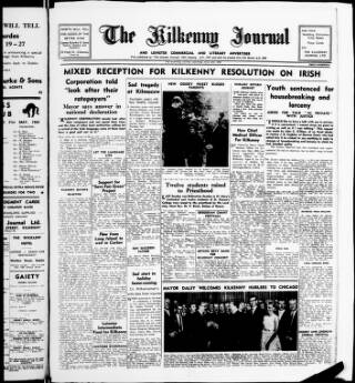 cover page of Kilkenny Journal and Leinster Commercial and Literary Advertiser published on June 13, 1964