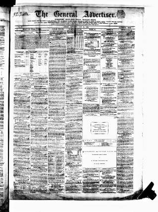 cover page of General Advertiser for Dublin and all Ireland published on May 22, 1852