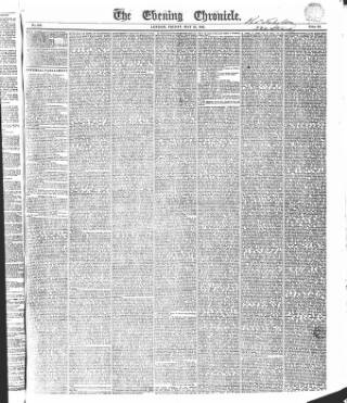 cover page of The Evening Chronicle published on May 22, 1840