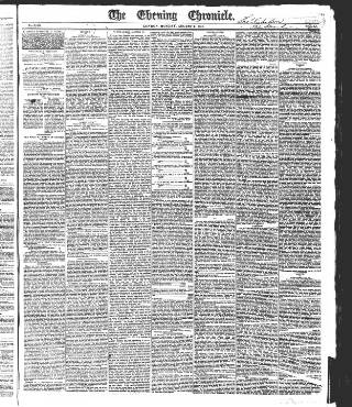 cover page of The Evening Chronicle published on August 2, 1841