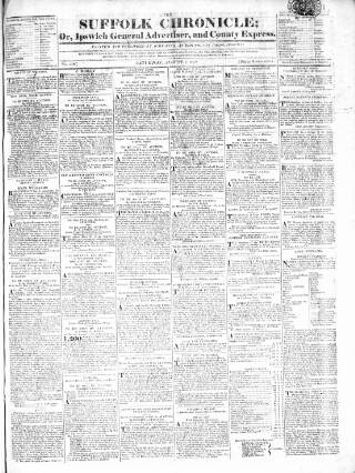 cover page of Suffolk Chronicle published on August 2, 1817