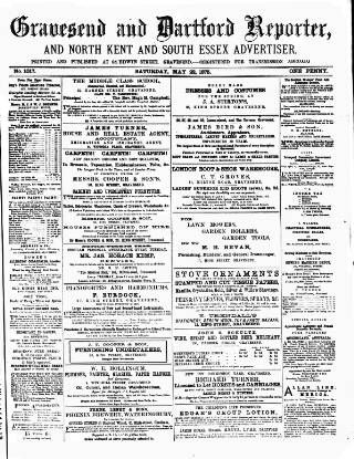 cover page of Gravesend Reporter published on May 22, 1875