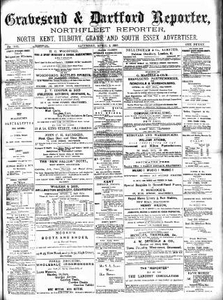 cover page of Gravesend Reporter published on April 1, 1893