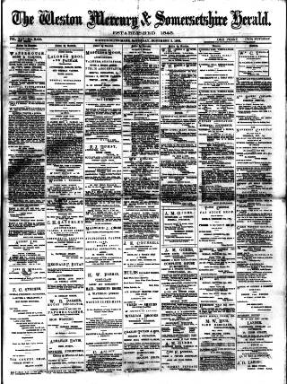 cover page of Weston Mercury published on November 2, 1901