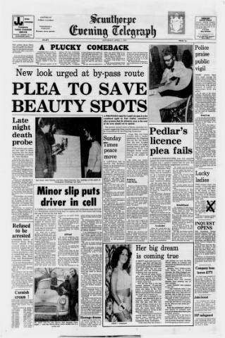 cover page of Scunthorpe Evening Telegraph published on April 1, 1978