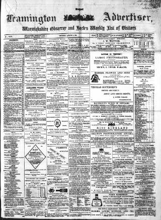 cover page of Leamington Advertiser and Beck's List of Visitors published on August 2, 1866
