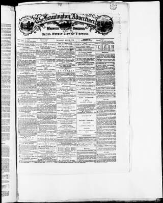 cover page of Leamington Advertiser and Beck's List of Visitors published on May 22, 1873