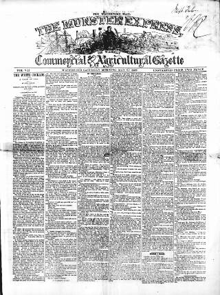 cover page of Munster Express published on May 22, 1869