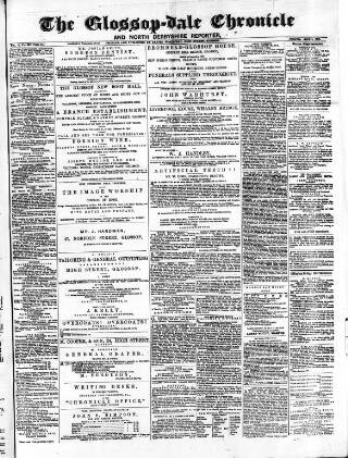 cover page of Glossop-dale Chronicle and North Derbyshire Reporter published on April 1, 1871