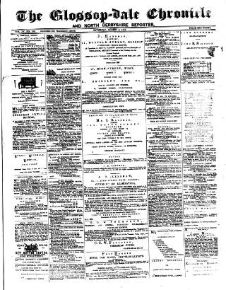 cover page of Glossop-dale Chronicle and North Derbyshire Reporter published on August 2, 1873