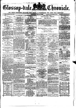 cover page of Glossop-dale Chronicle and North Derbyshire Reporter published on May 22, 1880