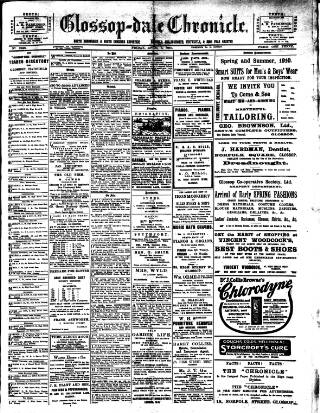 cover page of Glossop-dale Chronicle and North Derbyshire Reporter published on April 1, 1910