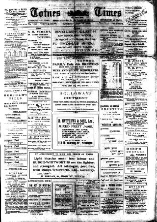 cover page of Totnes Weekly Times published on June 13, 1903
