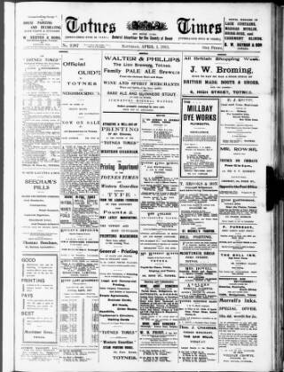 cover page of Totnes Weekly Times published on April 1, 1911
