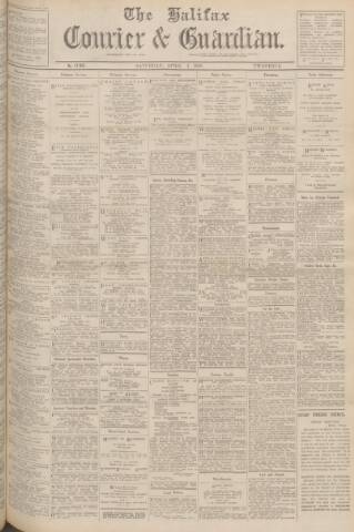 cover page of Halifax Courier published on April 1, 1939