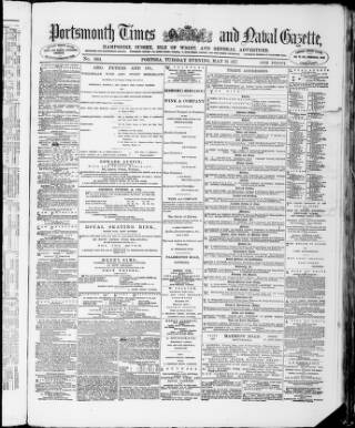 cover page of Portsmouth Times and Naval Gazette published on May 22, 1877