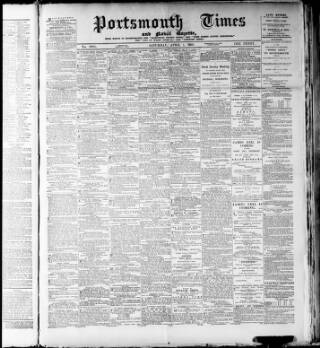 cover page of Portsmouth Times and Naval Gazette published on April 1, 1893