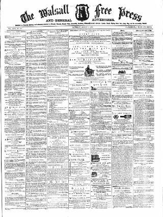 cover page of Walsall Free Press and General Advertiser published on August 2, 1873