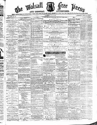 cover page of Walsall Free Press and General Advertiser published on June 13, 1874