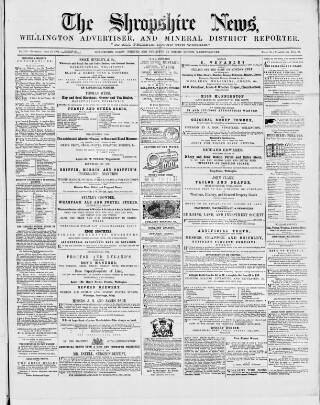 cover page of Shropshire News published on June 13, 1861
