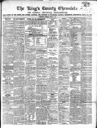 cover page of Kings County Chronicle published on August 2, 1854