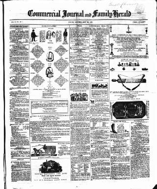 cover page of Commercial Journal published on May 22, 1858
