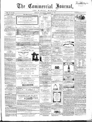 cover page of Commercial Journal published on August 2, 1862
