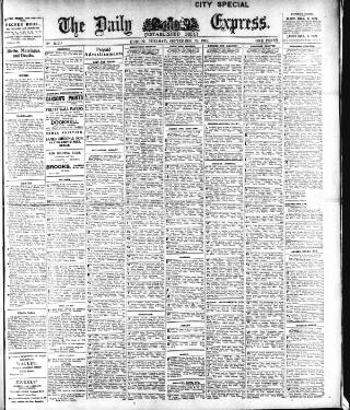 cover page of Dublin Daily Express published on September 28, 1915
