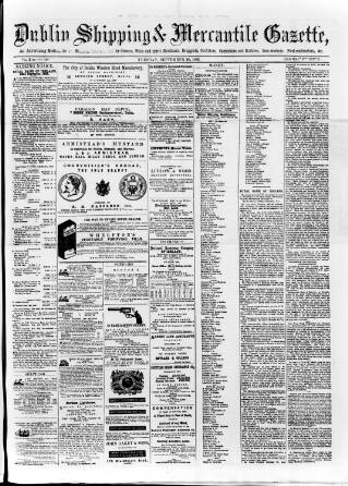 cover page of Dublin Shipping and Mercantile Gazette published on September 28, 1869