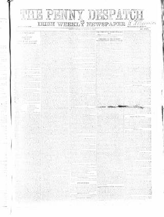 cover page of Penny Despatch and Irish Weekly Newspaper published on August 2, 1862