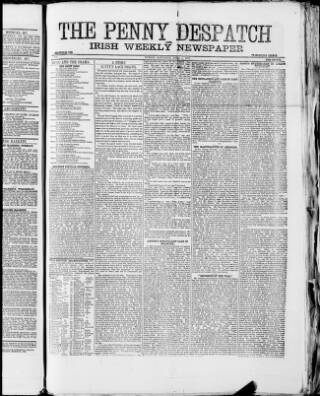 cover page of Penny Despatch and Irish Weekly Newspaper published on April 1, 1871