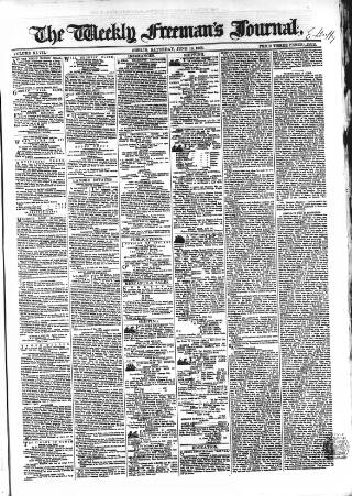 cover page of Weekly Freeman's Journal published on June 13, 1863