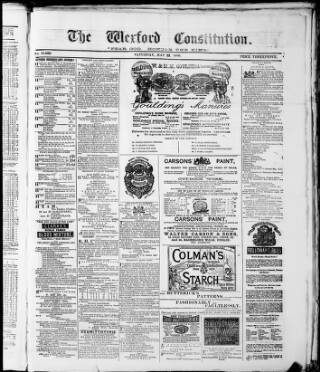 cover page of Wexford Constitution published on May 22, 1880