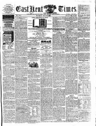 cover page of East Kent Times published on June 13, 1863