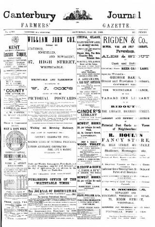 cover page of Canterbury Journal published on May 22, 1909