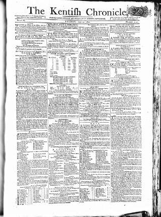 cover page of Kentish Weekly Post or Canterbury Journal published on June 13, 1800
