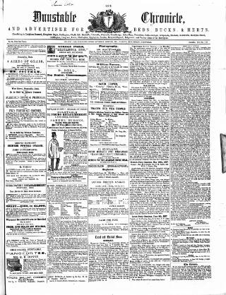 cover page of Dunstable Chronicle, and Advertiser for Beds, Bucks & Herts published on June 13, 1857