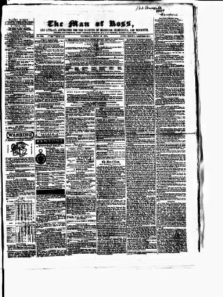 cover page of Man of Ross and General Advertiser published on June 13, 1861