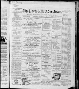 cover page of Portobello Advertiser published on June 13, 1879