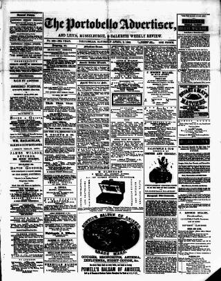cover page of Portobello Advertiser published on April 1, 1882