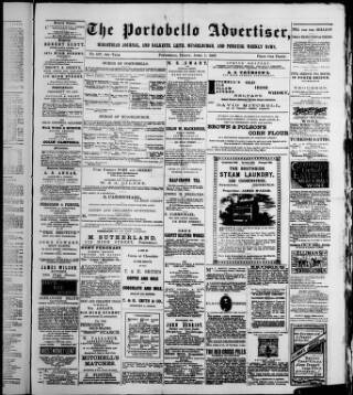 cover page of Portobello Advertiser published on April 1, 1887