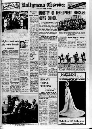 cover page of Ballymena Observer published on June 13, 1968