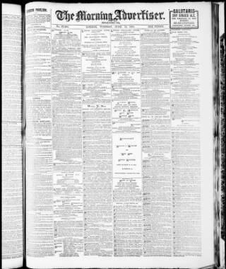 cover page of Morning Advertiser published on June 13, 1911