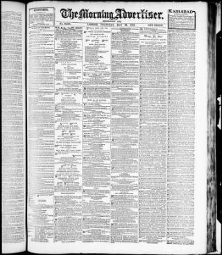 cover page of Morning Advertiser published on May 22, 1913