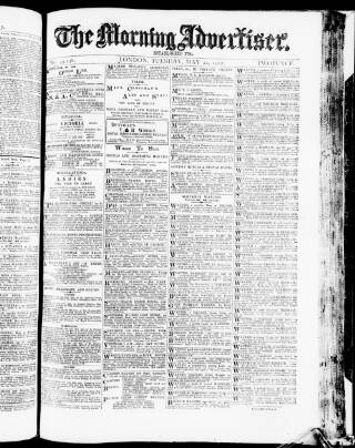 cover page of Morning Advertiser published on May 22, 1917